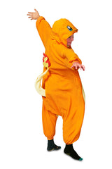 Charmander Character Pokemon Kigurumi Kids Onesie Costume Pajamas Detail
