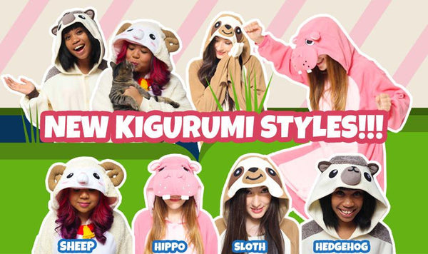NEW FLEECE STYLES: Hippo, Sloth, Hedgehog, Sheep