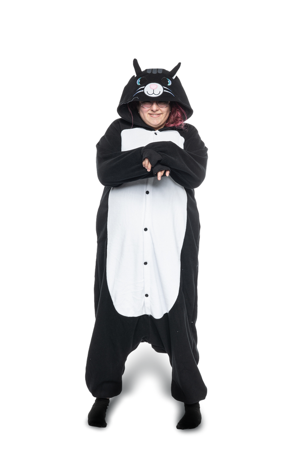 Black Cat By Panda Parade Animal Kigurumi Adult Onesie Costume Pajamas Main