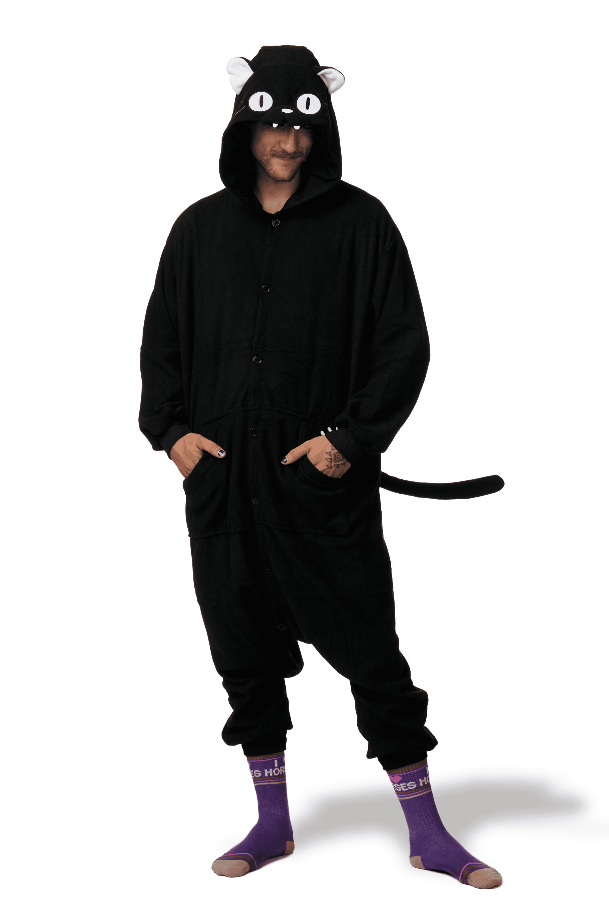 Black Cat Kigurumi Adult Animal Onesie Costume Pajama By