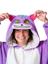 Cheshire Cat Kigurumi Adult Onesie Costume Pajamas Hood KIGU-KG-048