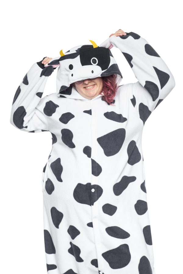 Cow By Panda Parade Animal Kigurumi Adult Onesie Costume Pajamas Hood