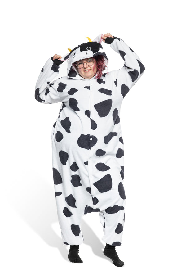 Cow By Panda Parade Animal Kigurumi Adult Onesie Costume Pajamas Main