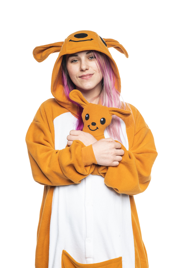 Kangaroo By Panda Parade Animal Kigurumi Adult Onesie Costume Pajamas Hood