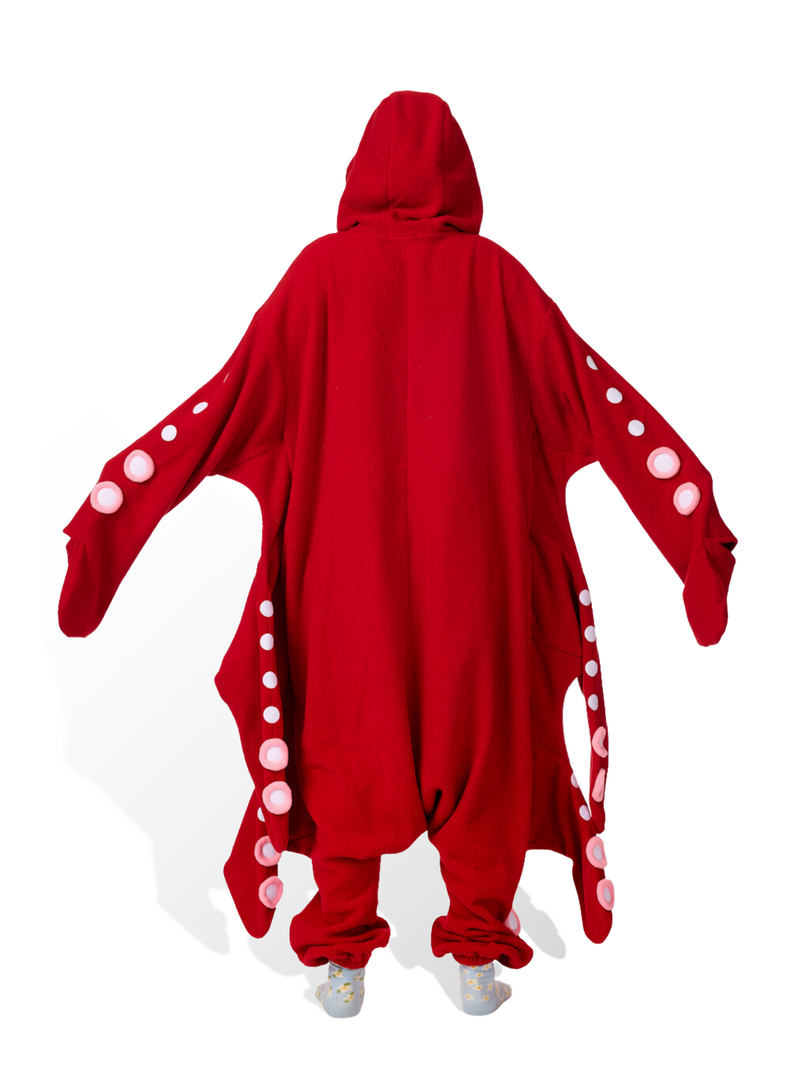 Octopus Animal Kigurumi Adult Onesie Costume Pajamas Back KIGU-KG-012