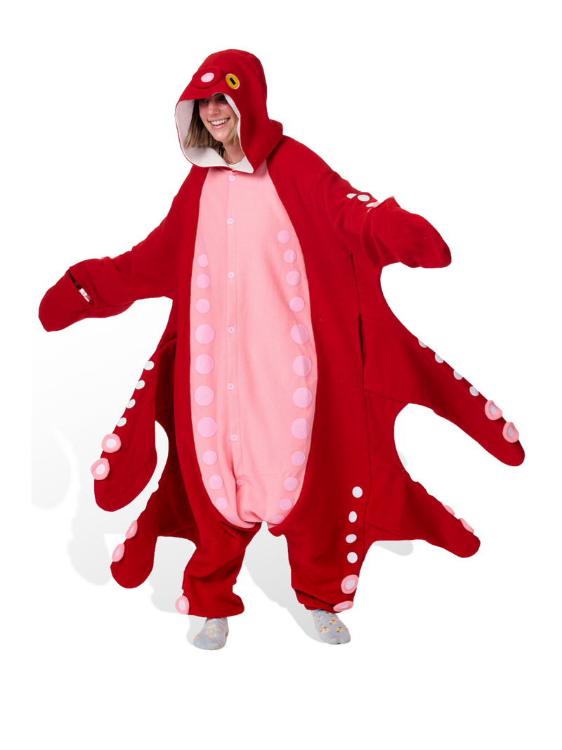 Octopus Animal Kigurumi Adult Onesie Costume Pajamas Main2 KIGU-KG-012