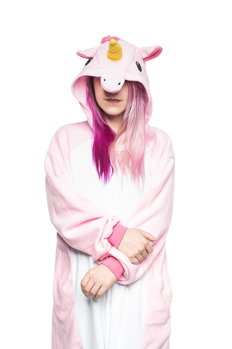 Pink Unicorn By Panda Parade Animal Kigurumi Adult Onesie Costume Pajamas Hood