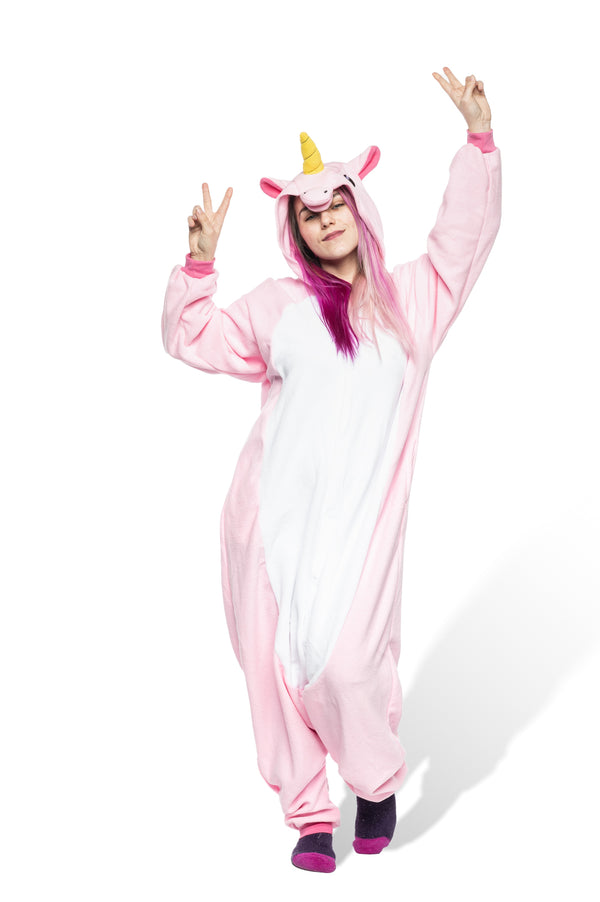 Pink Unicorn By Panda Parade Animal Kigurumi Adult Onesie Costume Pajamas Main