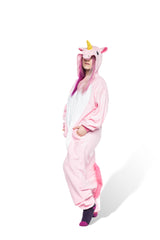 Pink Unicorn By Panda Parade Animal Kigurumi Adult Onesie Costume Pajamas Side