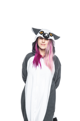 Ring-Tailed Lemur By Panda Parade Animal Kigurumi Adult Onesie Costume Pajamas Hood