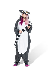 Ring-Tailed Lemur By Panda Parade Animal Kigurumi Adult Onesie Costume Pajamas Main