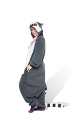 Ring-Tailed Lemur By Panda Parade Animal Kigurumi Adult Onesie Costume Pajamas Side