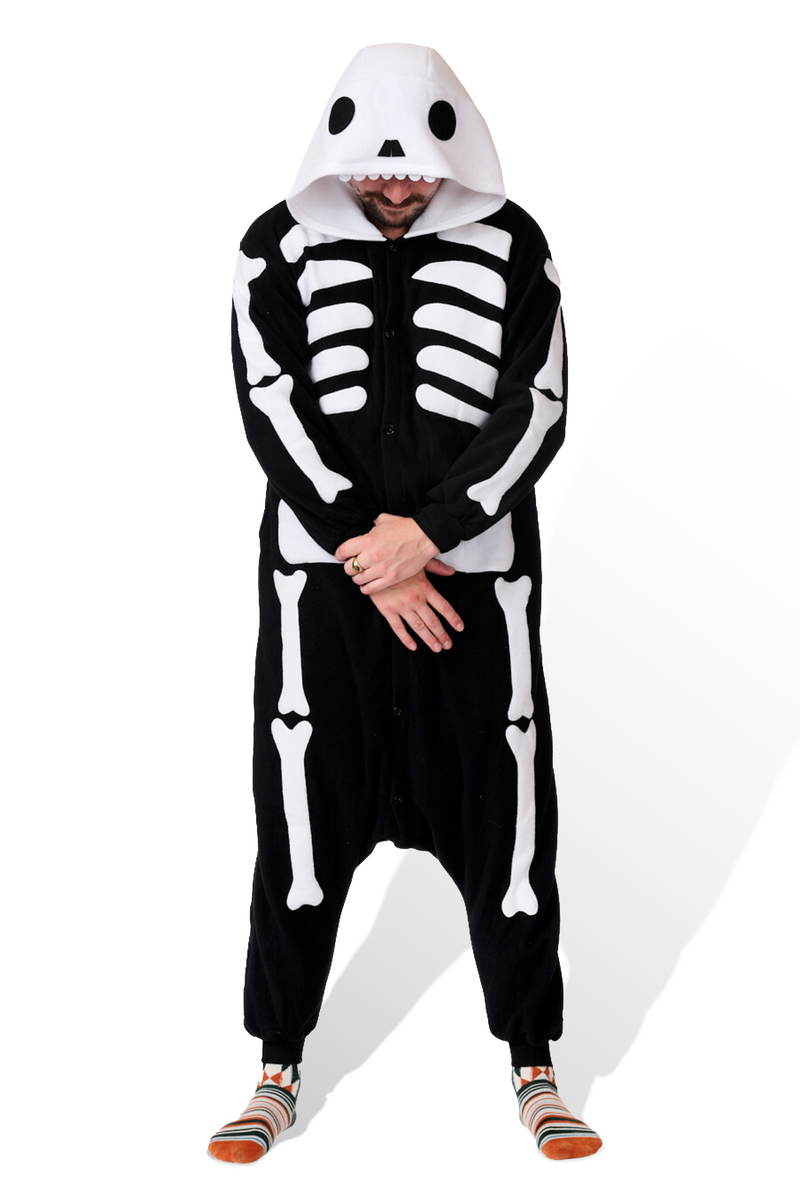 Skeleton Kigurumi Adult Animal Onesie Costume Pajama By Panda Parade ...