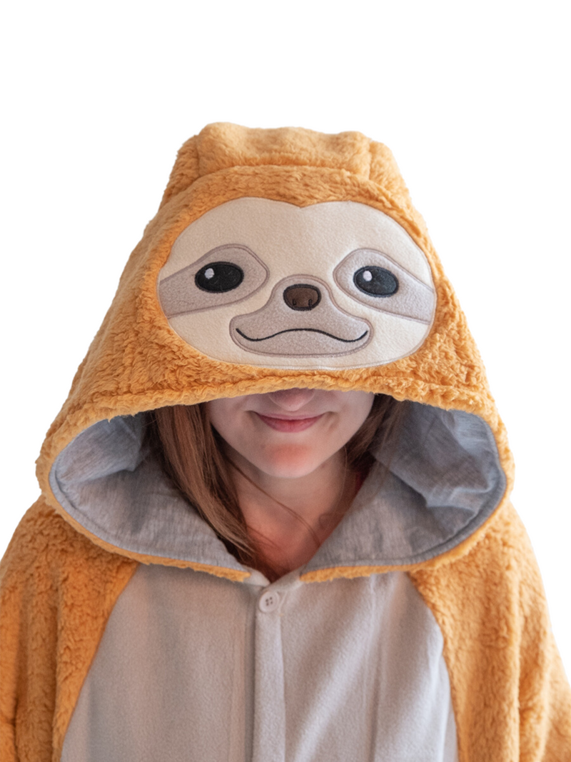 Sloth Costume MAYSTEPPE Womens Fleece Onesie Pajamas,Animal One