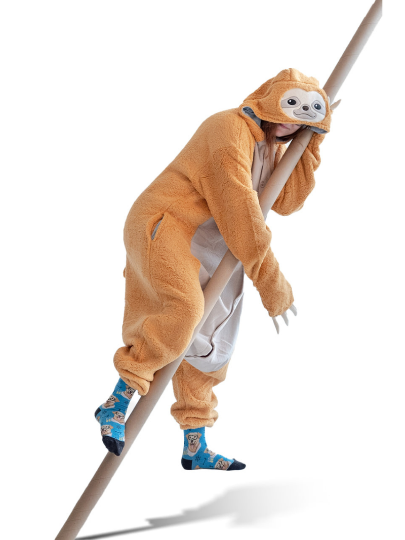 Sloth Animal Kigurumi Adult Onesie Costume Pajamas Main KIGU-KG-035