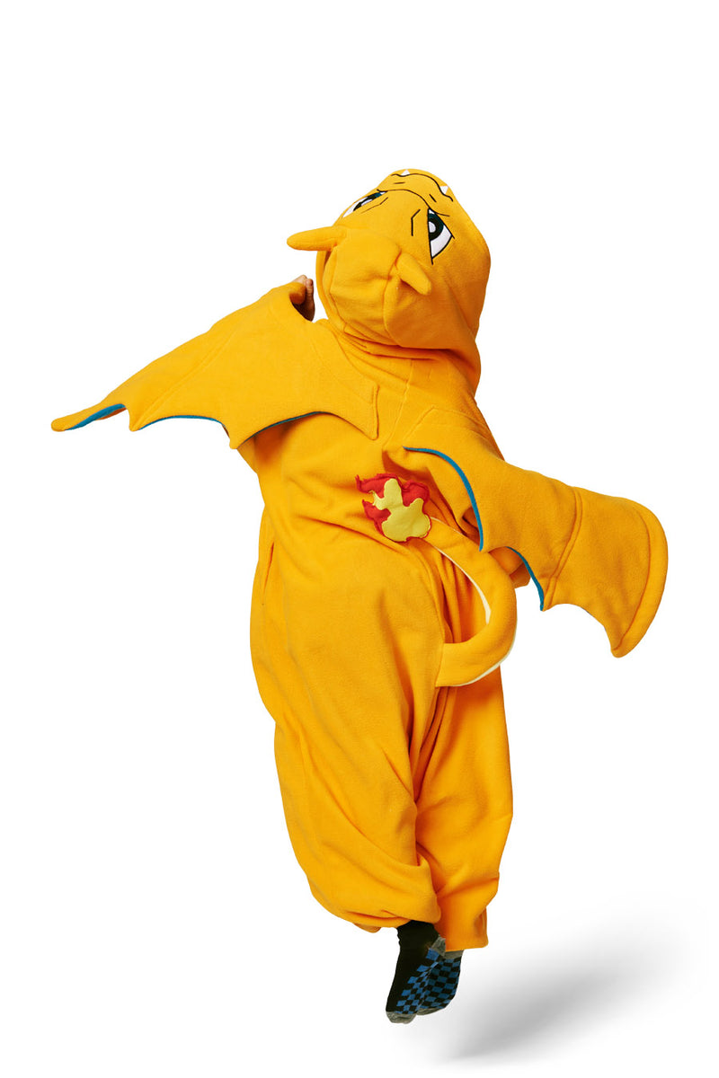 Charizard Character Pokemon Kigurumi Kids Onesie Costume Pajama Back Details