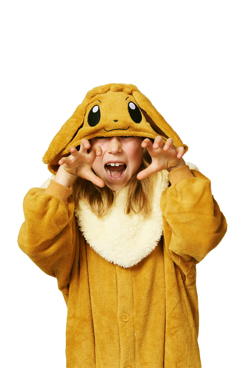 Eevee Character Pokemon Kigurumi Kids Onesie Costume Pajamas Details