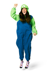 Luigi Character Kigurumi Adult Onesie Costume Pajama Main
