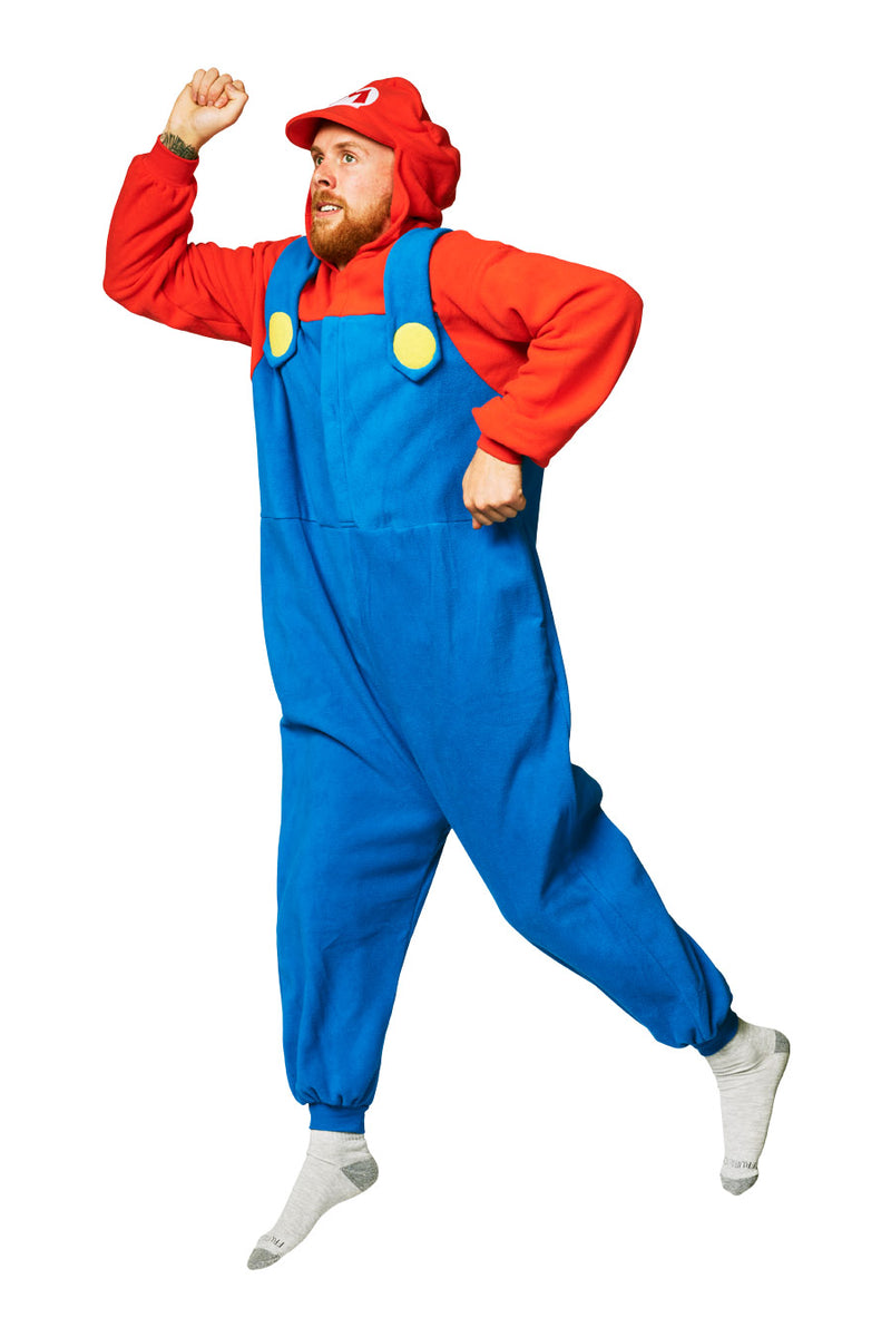 Super Mario Brothers Mario Kigurumi Adult Character Onesie Costume