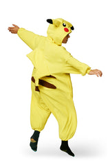 Pikachu Character Pokemon Kigurumi Kids Onesie Costume Pajamas Side 