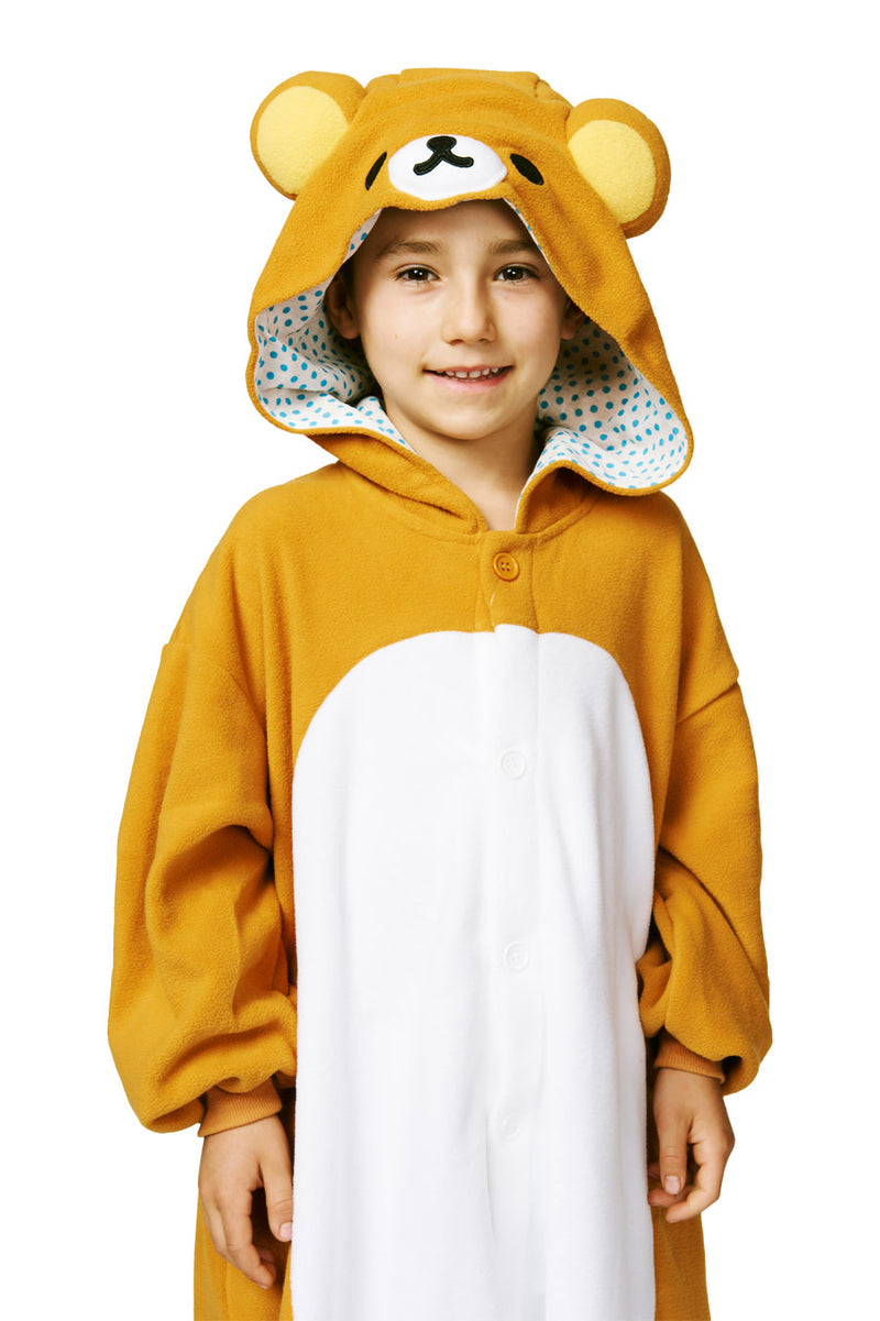  Rilakkuma Character Kigurumi Kids Onesie Costume Pajamas Hood