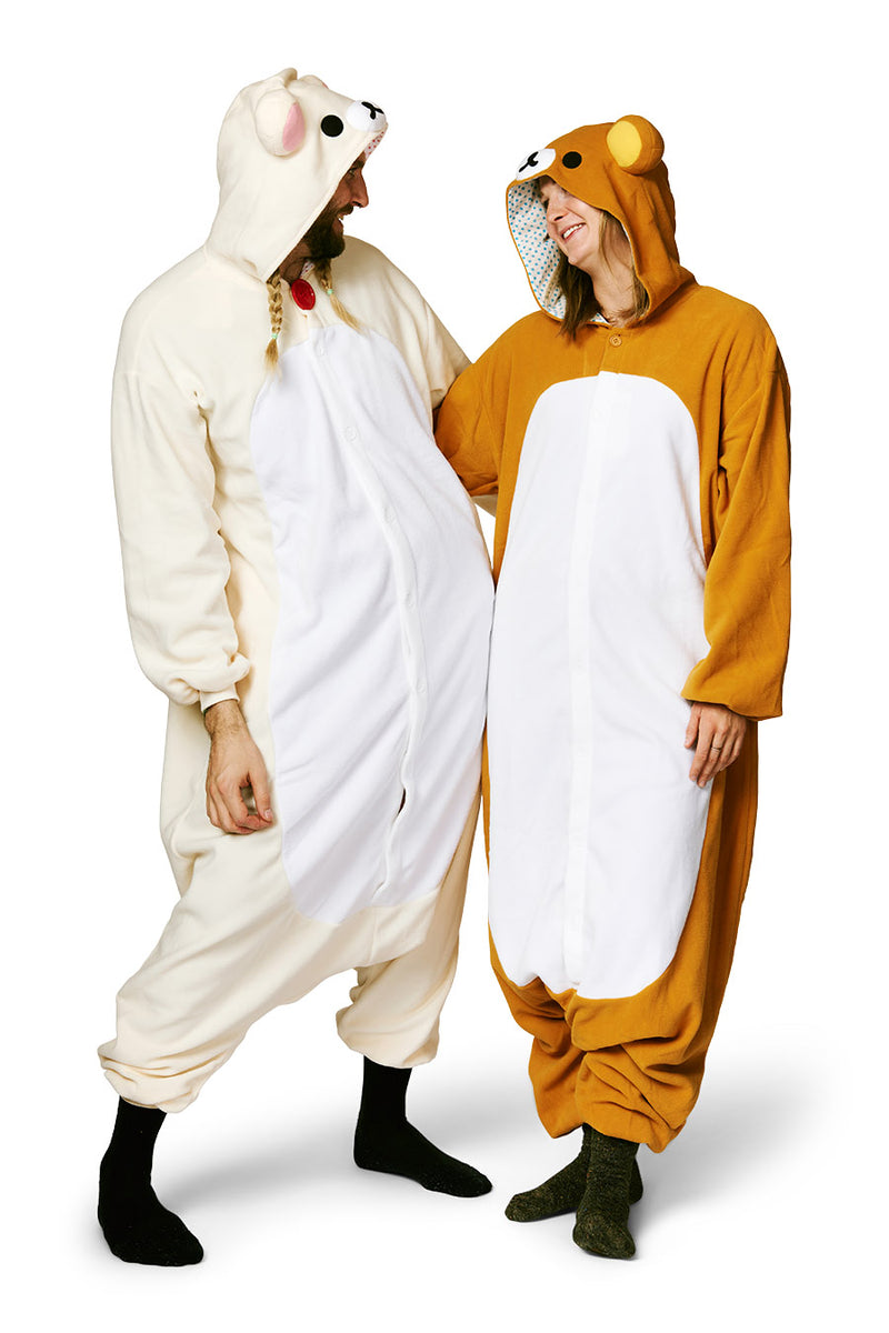Rilakkuma and Korilakkuma X-Tall Character Kigurumi Adult Onesie Costume Pajamas 