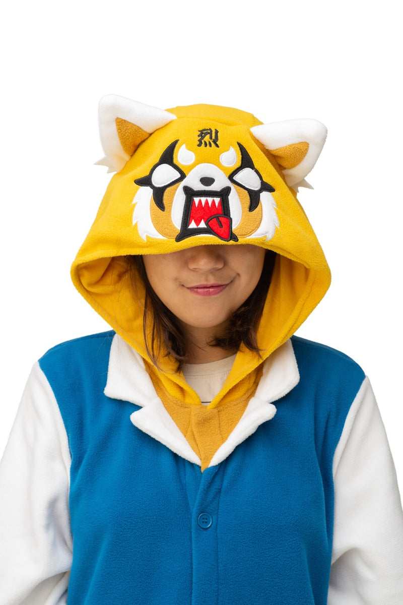 Aggretsuko Character Kigurumi Adult Onesie Costume Pajamas Hood