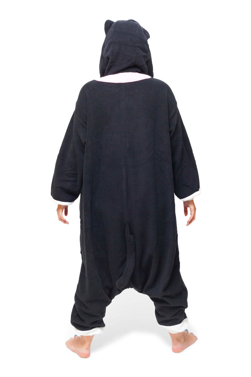 Black Cat Animal Kigurumi Adult Onesie Costume Pajamas Back