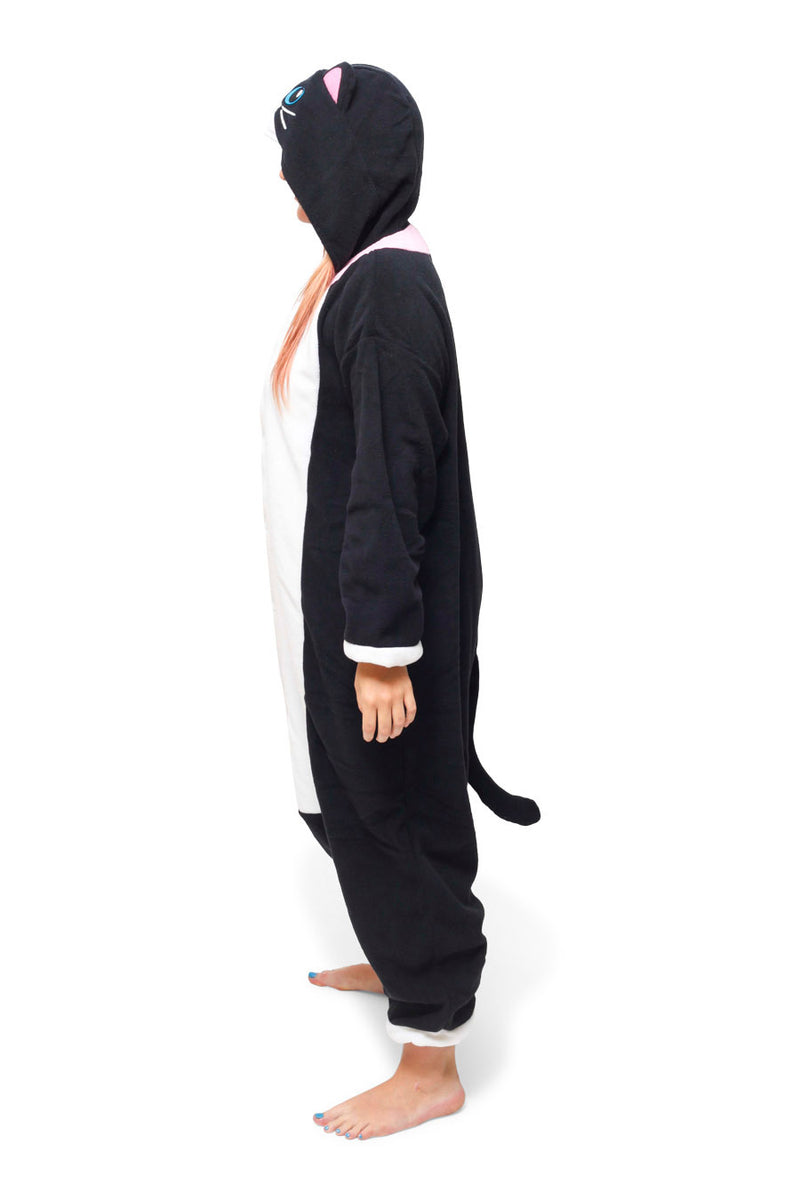 Black Cat Animal Kigurumi Adult Onesie Costume Pajamas Side