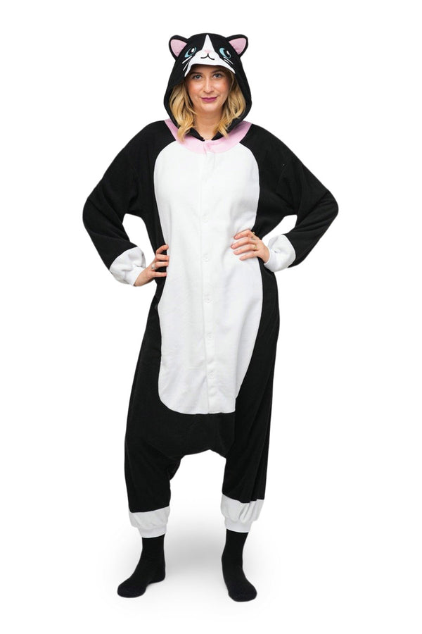 Black Cat X-Tall Animal Kigurumi Adult Onesie Costume Pajamas Main