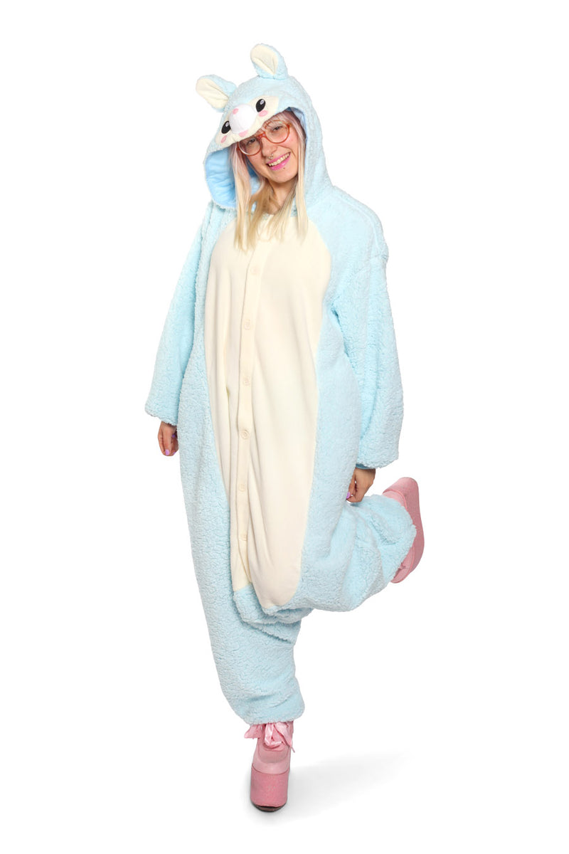 Blue Alpaca Animal Kigurumi Adult Onesie Costume Pajamas Main