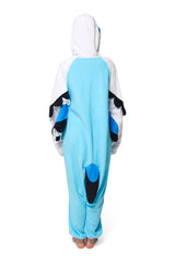 Blue Budgie Animal Kigurumi Adult Onesie Costume Pajamas Back