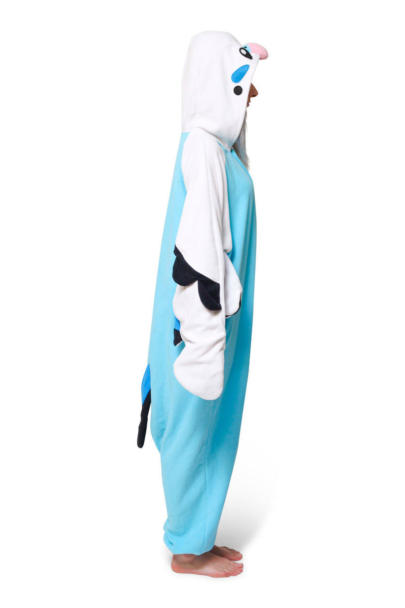 Blue Budgie Animal Kigurumi Adult Onesie Costume Pajamas Side