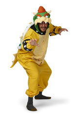 SAZAC Fleece Kigurumi Super Mario Bowser Halloween Costume Free Size New