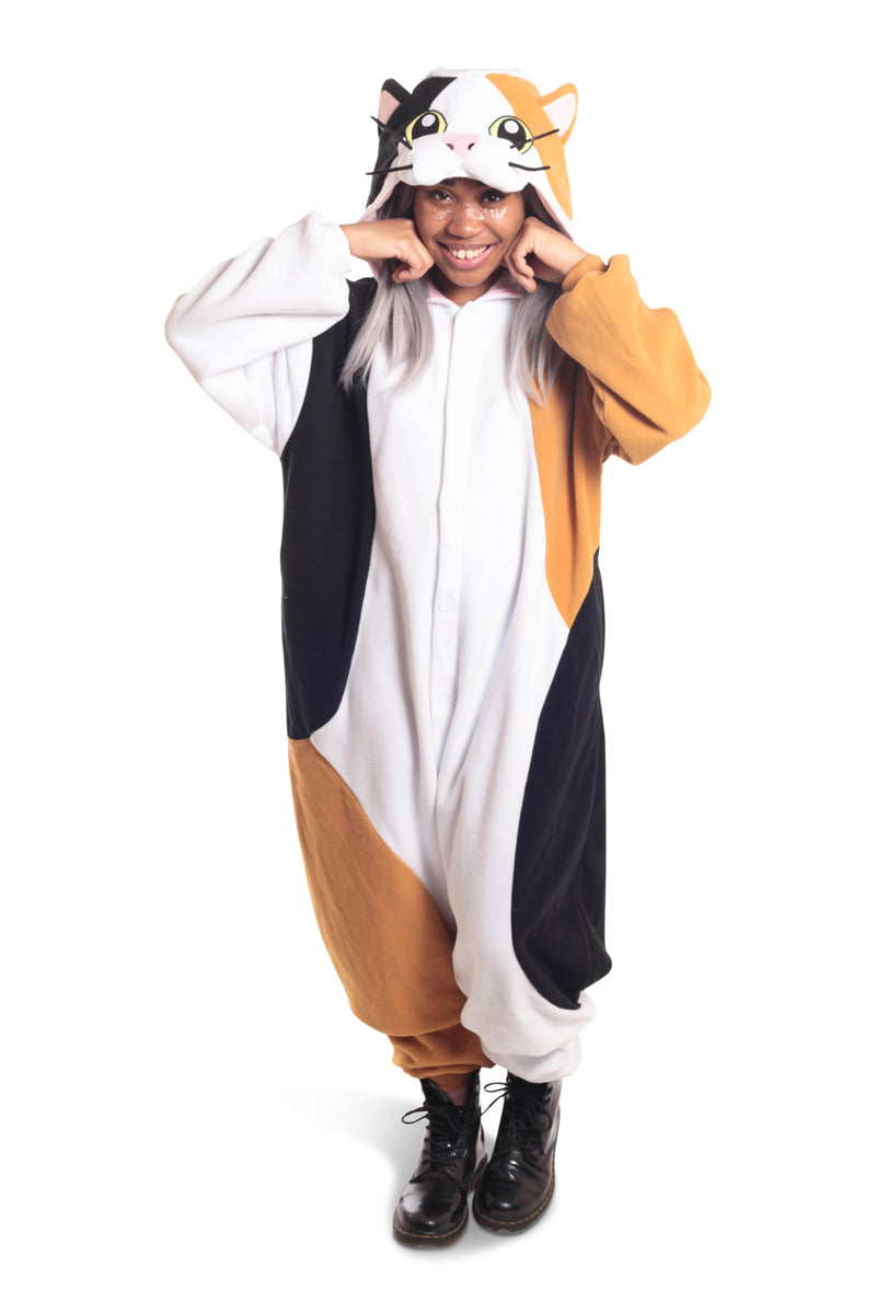 Calico Cat Animal Kigurumi Adult Onesie Costume Pajamas Main 2