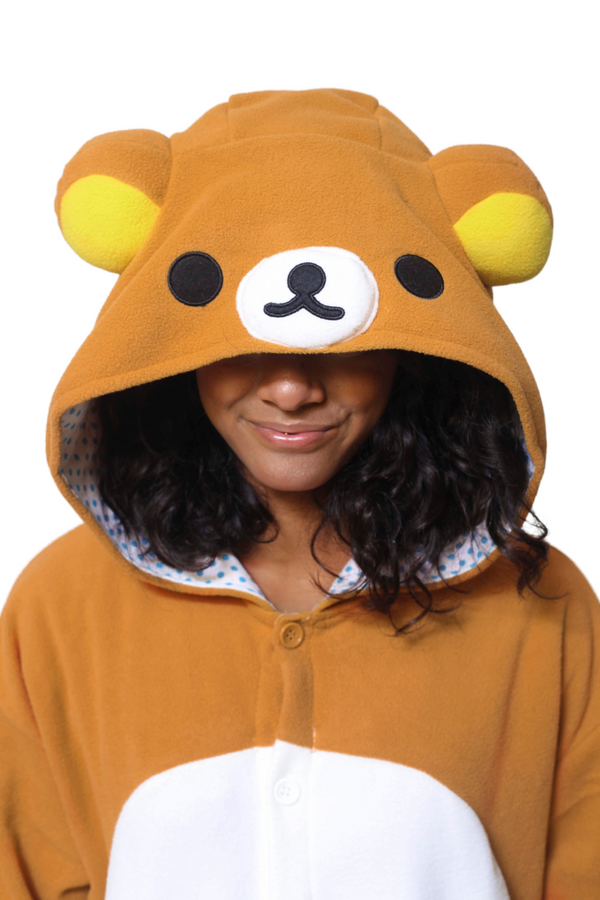 Rilakkuma Character Kigurumi Adult Onesie Costume Pajamas Hood