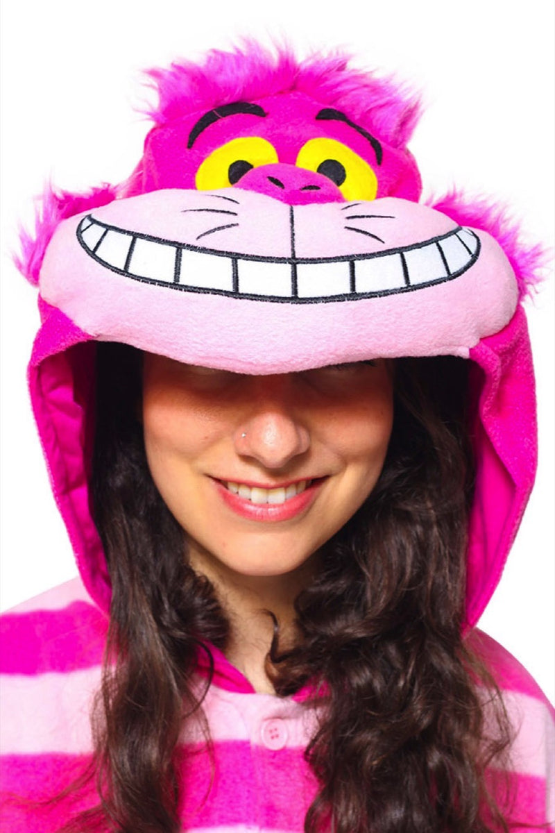 Cheshire Cat Character Kigurumi Adult Onesie Costume Pajamas Hood