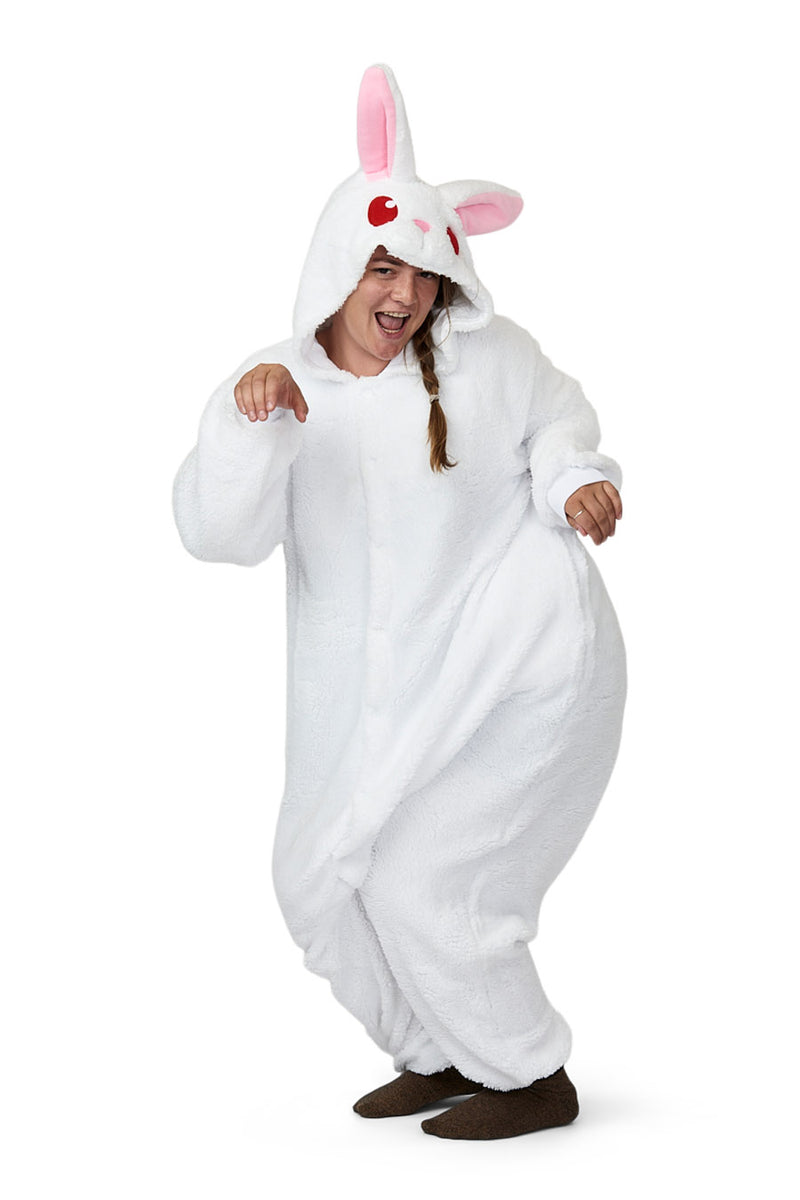 Fluffy Rabbit Animal Kigurumi Adult Onesie Costume Pajamas Main 2