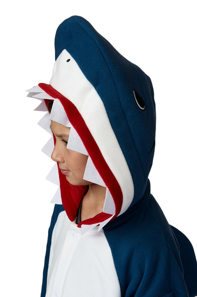 Shark Animal Kigurumi Kids Onesie Costume Pajamas Hood