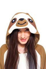 Sloth Animal Kigurumi Adult Onesie Costume Pajamas Hood