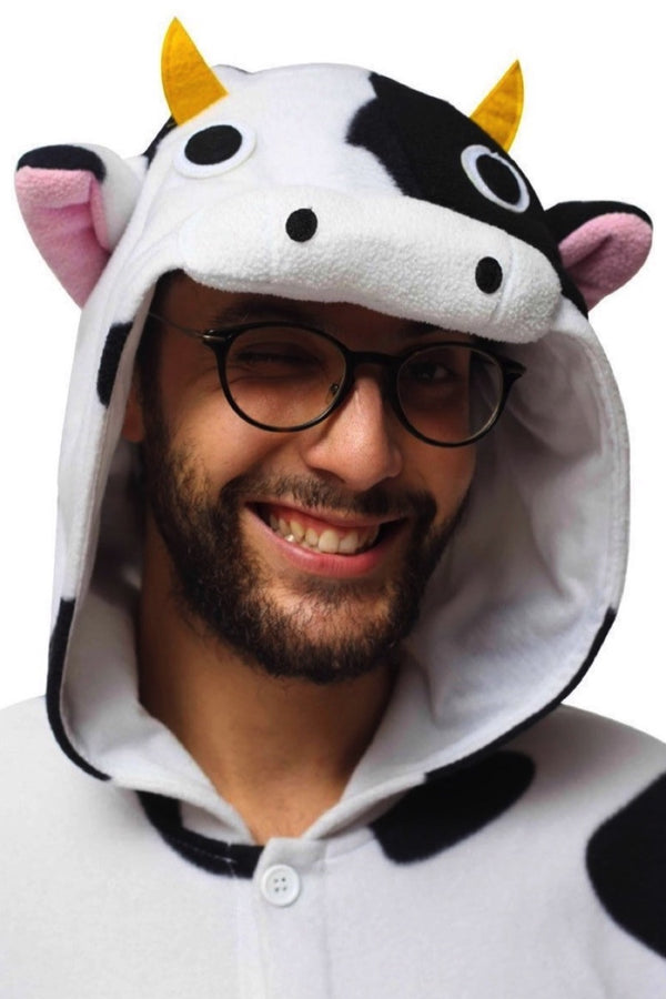 Cow Animal Kigurumi Adult Onesie Costume Pajamas Hood