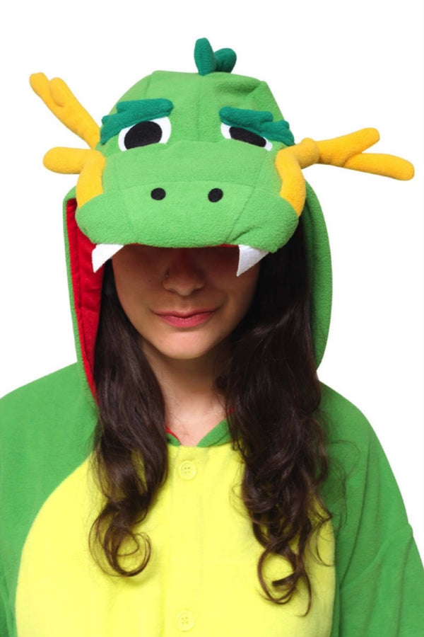 Dragon Animal Kigurumi Adult Onesie Costume Pajamas Hood