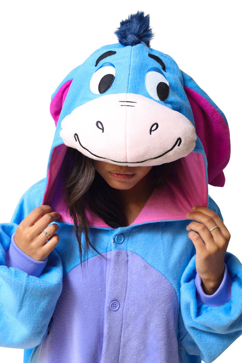 Eeyore Character Kigurumi Adult Onesie Costume Pajamas Hood