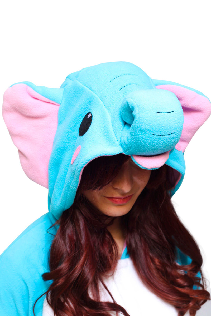 Elephant Animal Kigurumi Adult Onesie Costume Pajamas Hood