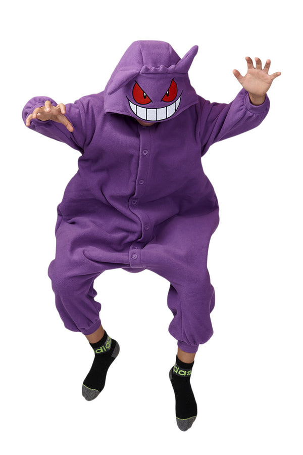 Gengar Character Pokemon Kigurumi Kids Onesie Costume Pajamas Main 