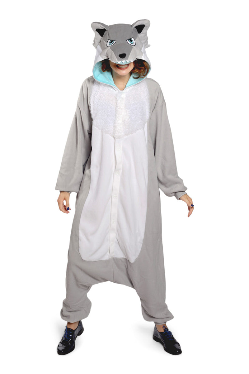 Ghost Wolf Animal Kigurumi Adult Onesie Costume Pajamas Main