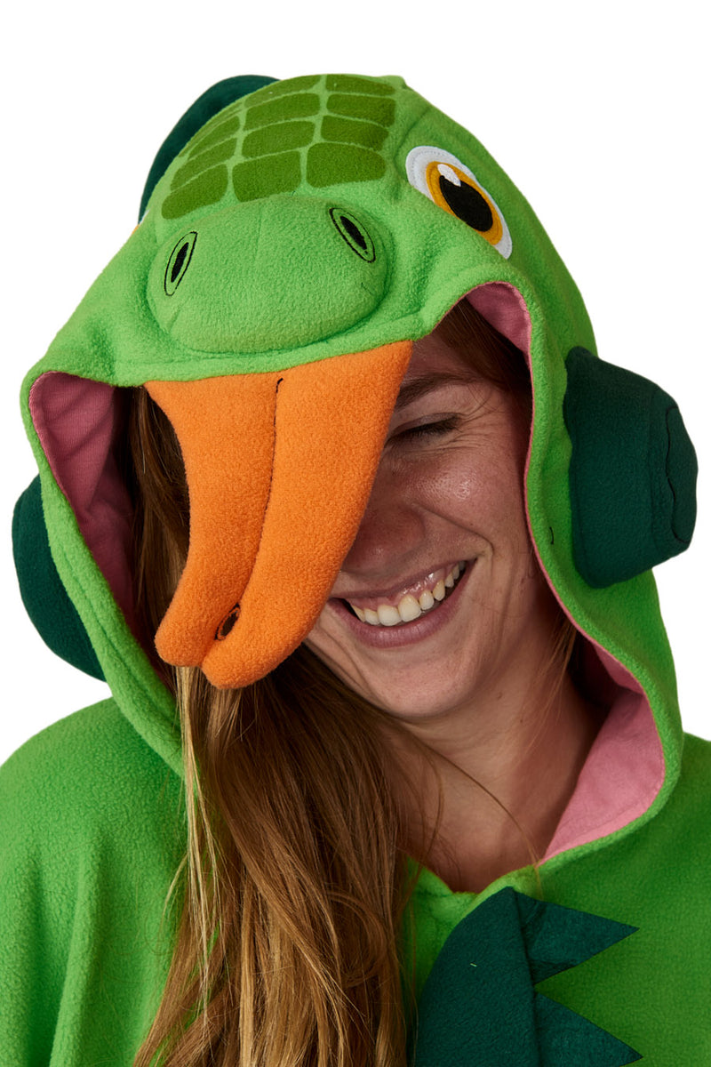 Green Iguana Animal Kigurumi Adult Onesie Costume Pajamas Hood