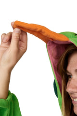 Green Iguana Animal Kigurumi Adult Onesie Costume Pajamas Tongue 2