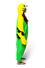 Green Budgie Animal Kigurumi Adult Onesie Costume Pajamas Side