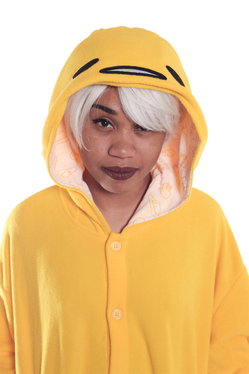 Gudetama Character Kigurumi Adult Onesie Costume Pajamas Hood